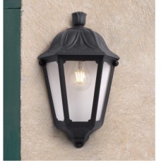 Φωτιστικό Απλίκα 1xE27 Ρητίνης Μαύρο IP55 Fumagalli Lesse
